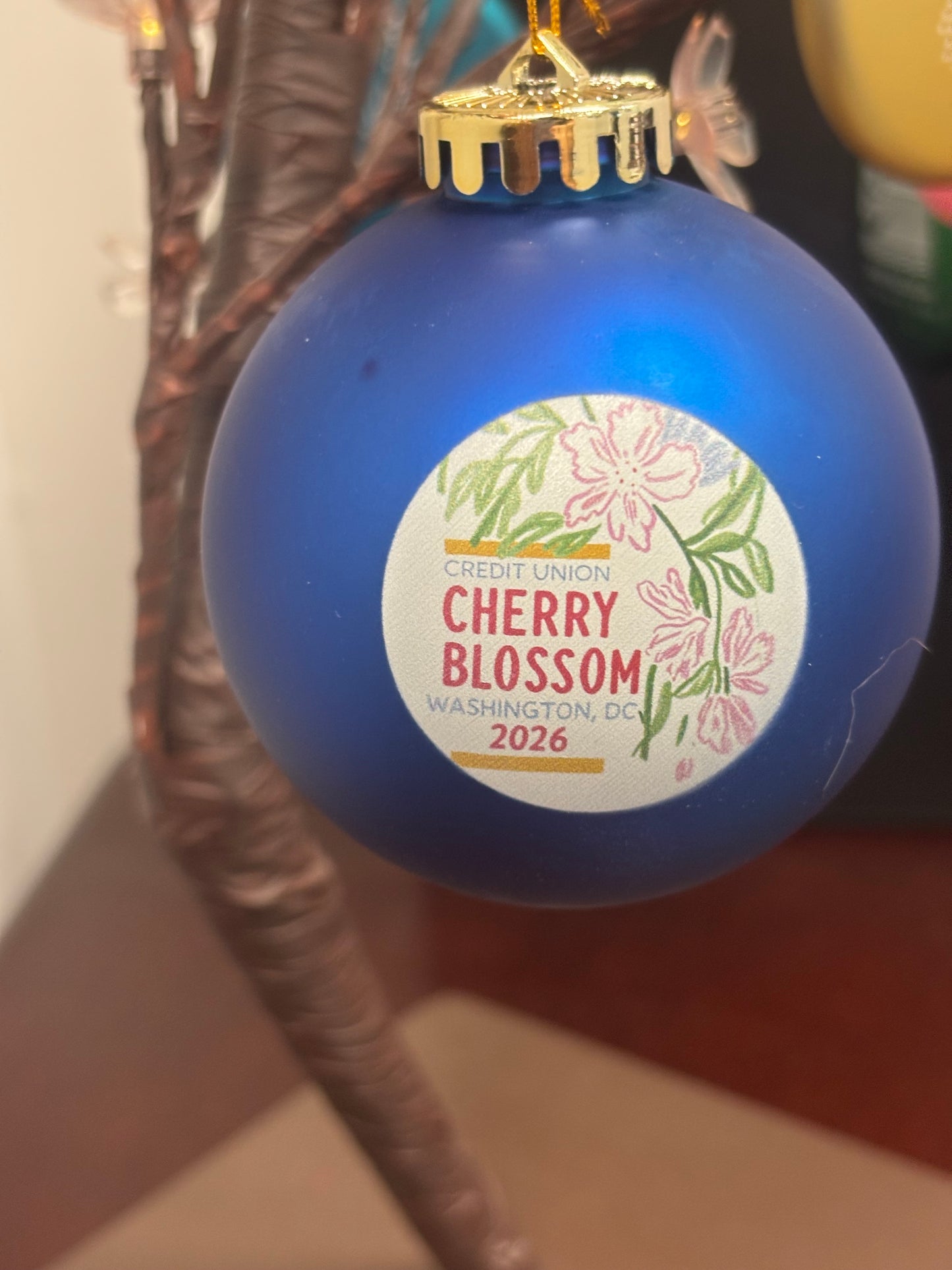 2026 Credit Union Cherry Blossom Ornament