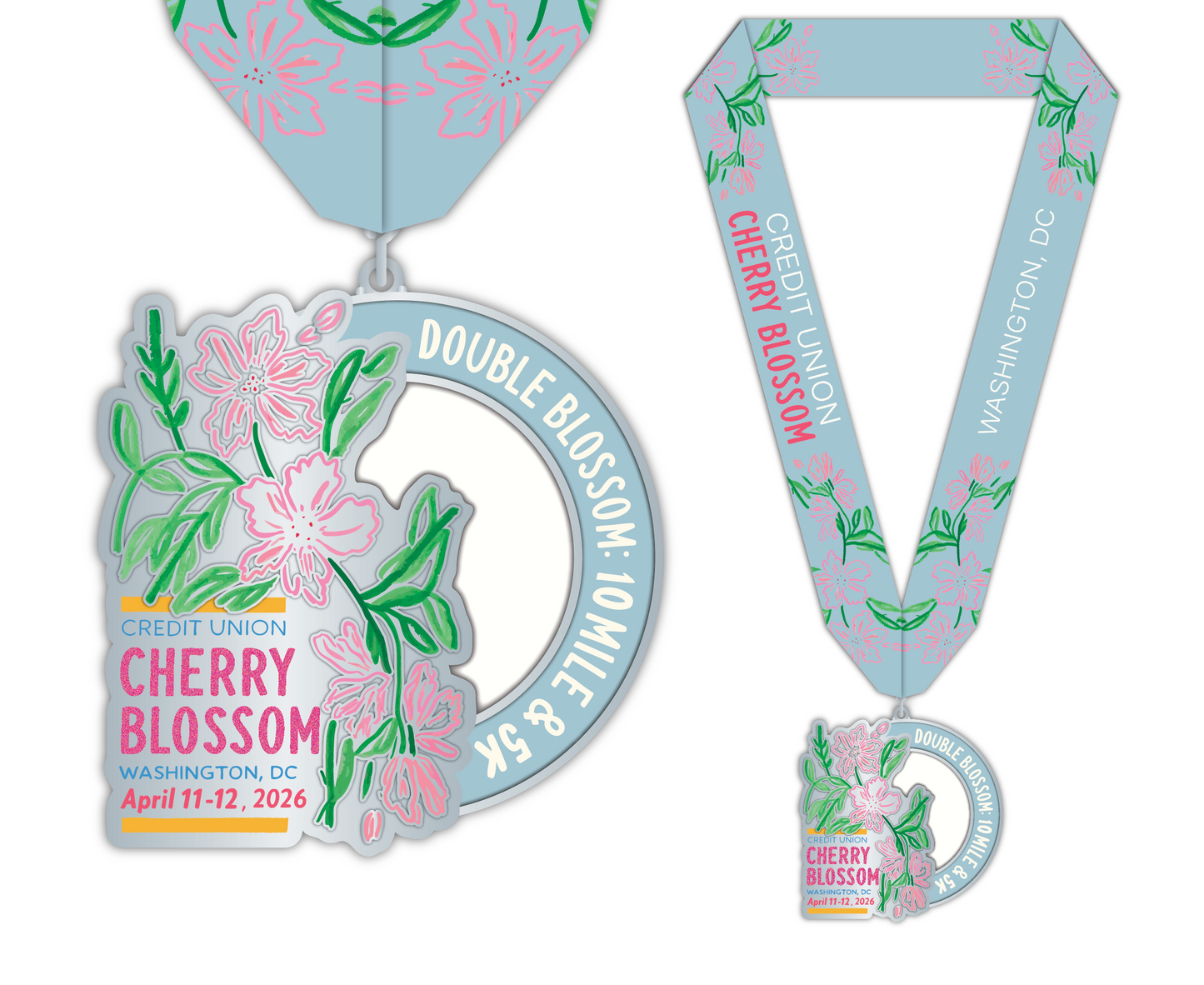 2026 Official Cherry Blossom Double Blossom Finisher Medal