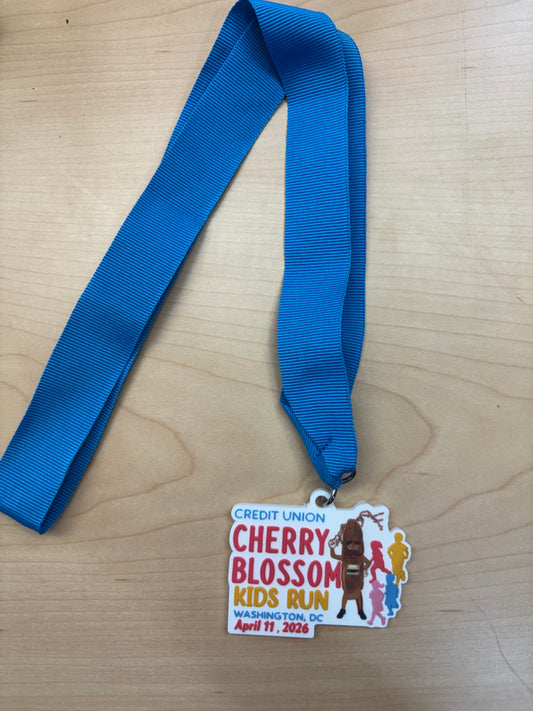 2026 Official Credit Union Cherry Blossom Kids Fun Run Medal