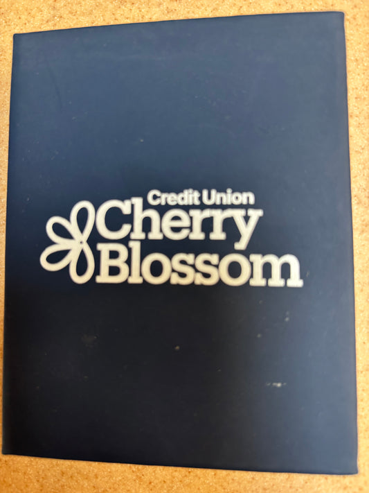 Credit Union Cherry Blossom "sticky" notebook