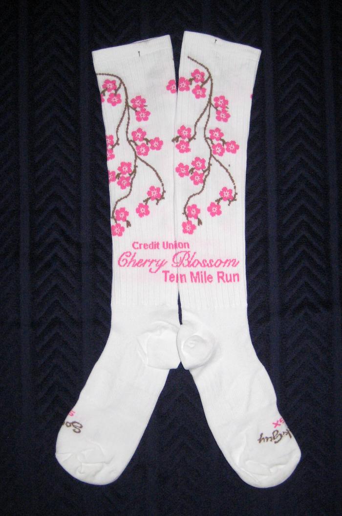 Credit Union Cherry Blossom Compression Socks