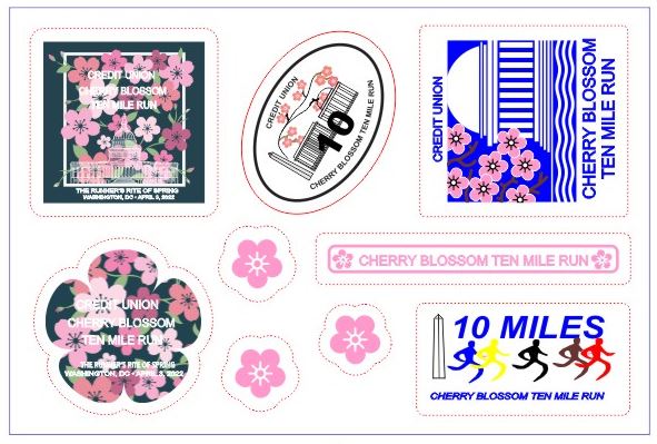 2022 Credit Union Cherry Blossom Sticker Sheet